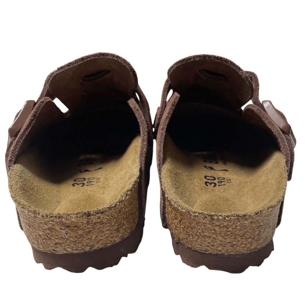 Birkenstock Boston Mocha Leather Clog Mules Little Kids 30(12) - Picture 4 of 12